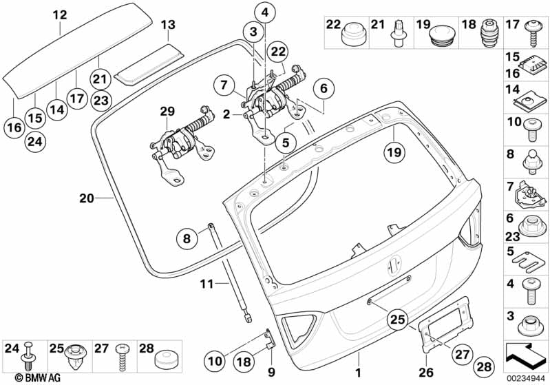 Genuine BMW 51247127875 Gas Pressurized Spring F Trunk Lid 470N | ML Performance US Car Parts
