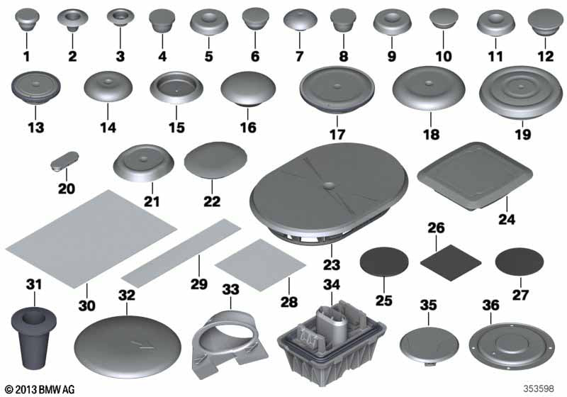 Genuine BMW 51915A0C2C2 Paint Plug D=20MM | ML Performance US Car Parts