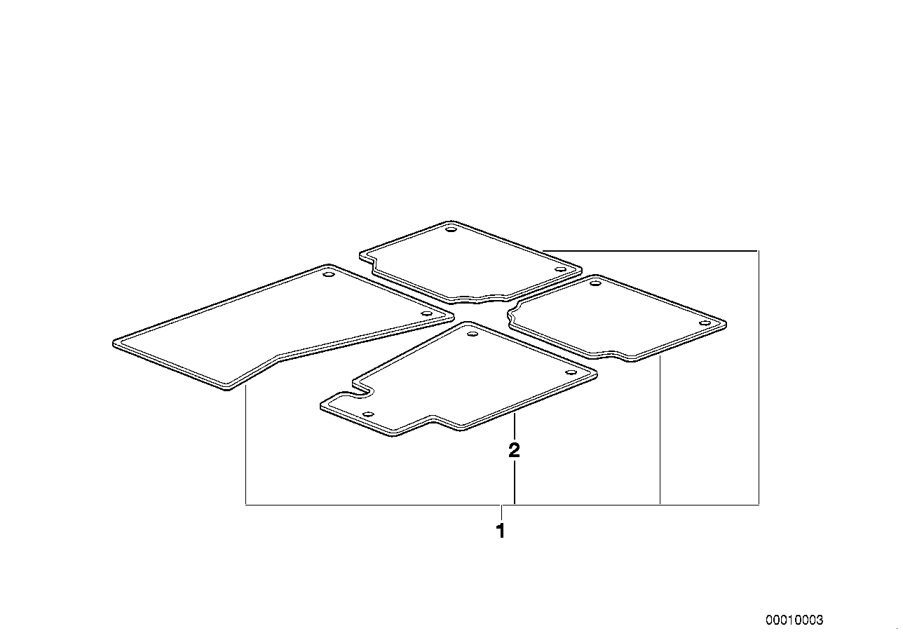 Genuine BMW 82549402277 Set Of Floor Mats Velours ANTHRAZIT | ML Performance EU Car Parts
