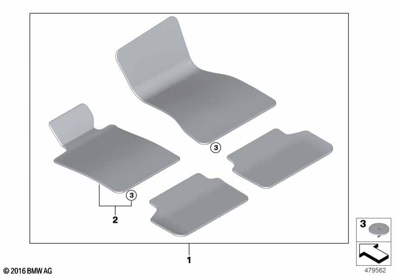 Genuine BMW 51478097416 Set Of Floor Mats M | ML Performance US Car Parts