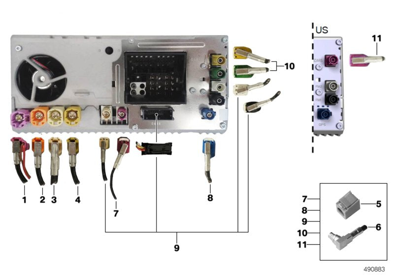 Genuine BMW 61118798636 Repair Module Ant.Fm1/ Fm2/ Ethernet Bdc | ML Performance EU Car Parts