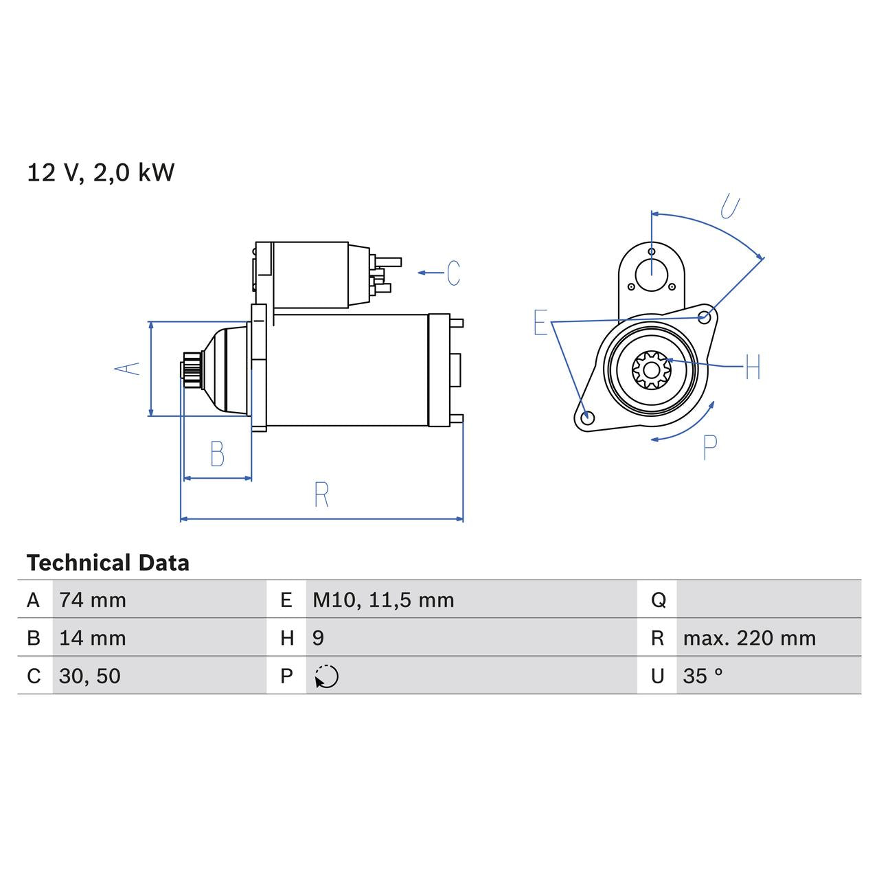 BOSCH 0986023560 Starter