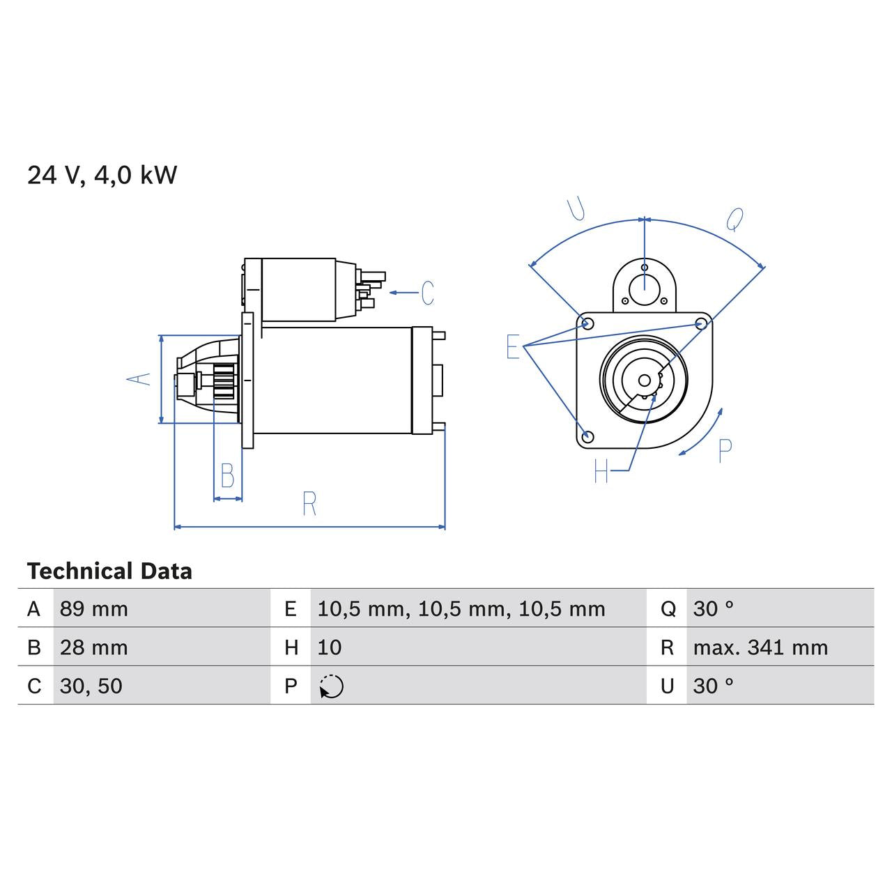 BOSCH 0986011290 Starter