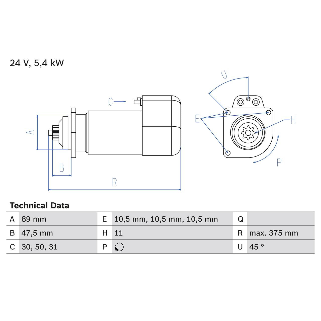 BOSCH 0986013260 Starter