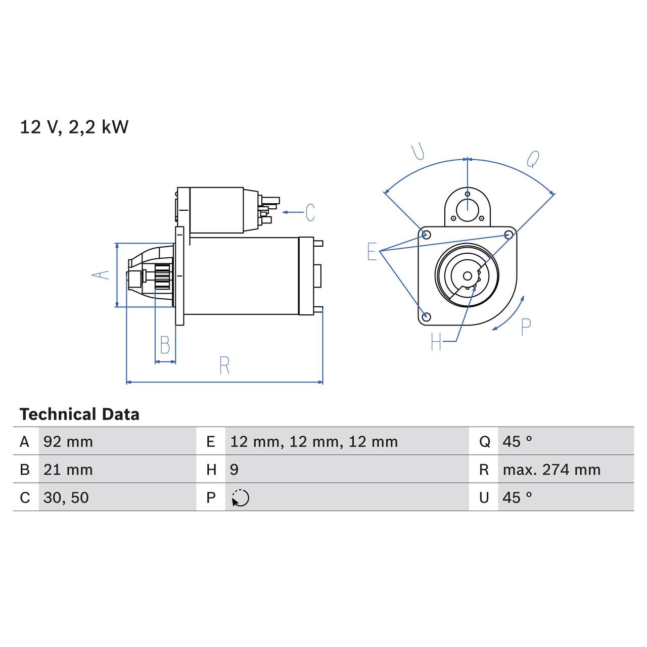 BOSCH 0986016210 Starter