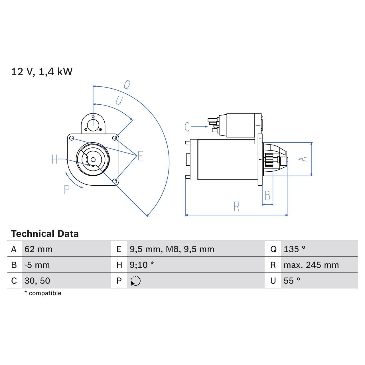 BOSCH 0986014590 Starter