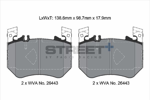 PAGID Racing T8313SP2001 STREET+ Brake Pads