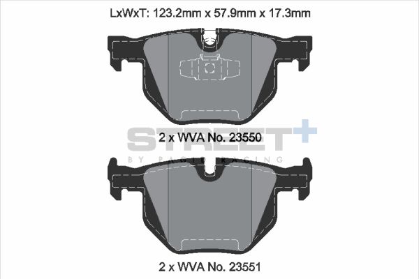 PAGID Racing T8298SP2001 STREET+ Brake Pads