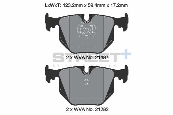 PAGID Racing T8223SP2001 STREET+ Brake Pads