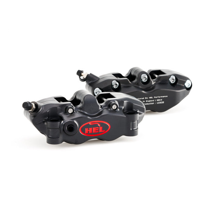 HEL Performance HC2-100-32-32 V2 100mm Solid Billet 4 Piston Front Radial Brake Calipers with Flat Back | ML Performance Car Parts