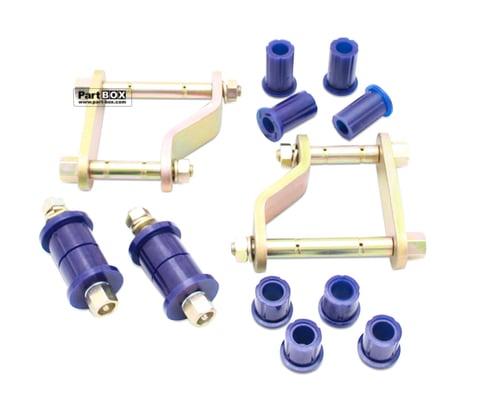 SuperPro KIT246SK Greasable Rear Shackle & Mount Bushing Kit for Holden Colorado RG / Isuzu D"Max (2012+)