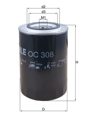 Mahle OC308 - Oil Filter
