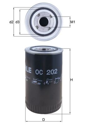 Mahle OC202 - Oil Filter