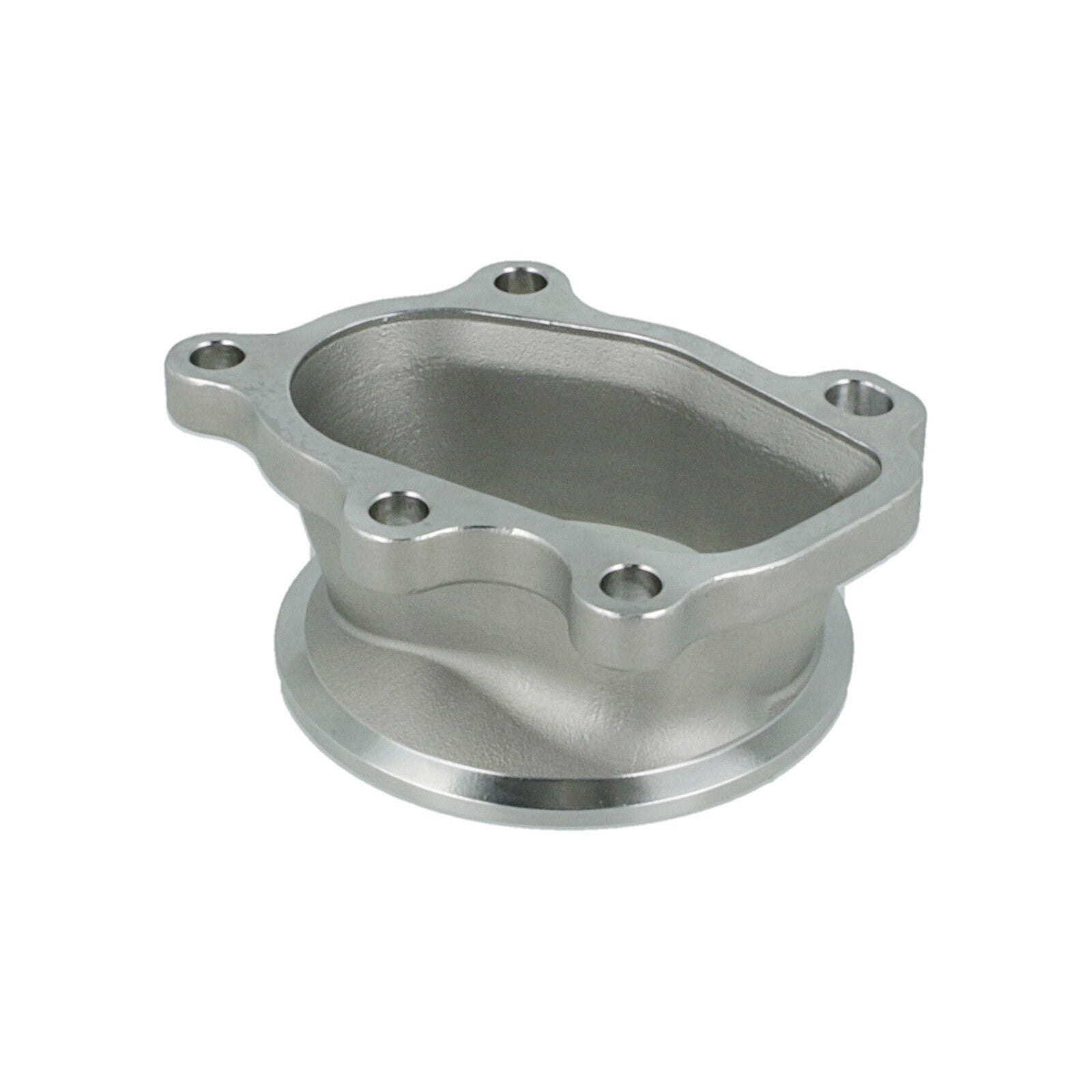 Turbozentrum 228366 Downpipe Adapter - Garrett GT25 / GT28 5-bolt to V-Band 76mm - stainless steel casting