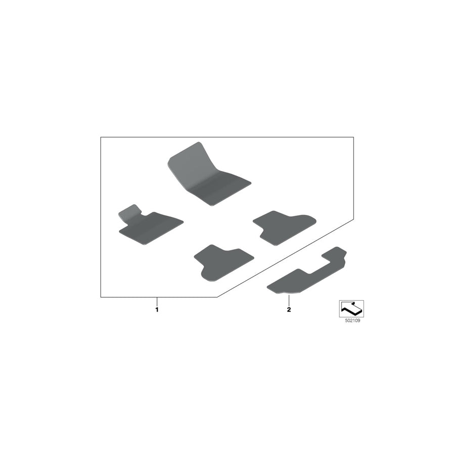 Genuine BMW 51477997857 G05 Set Of Floor Mats With Edge Binding TARTUFO (Inc. X5 M50iX, X5 50iX & X5 45eX) | ML Performance EU