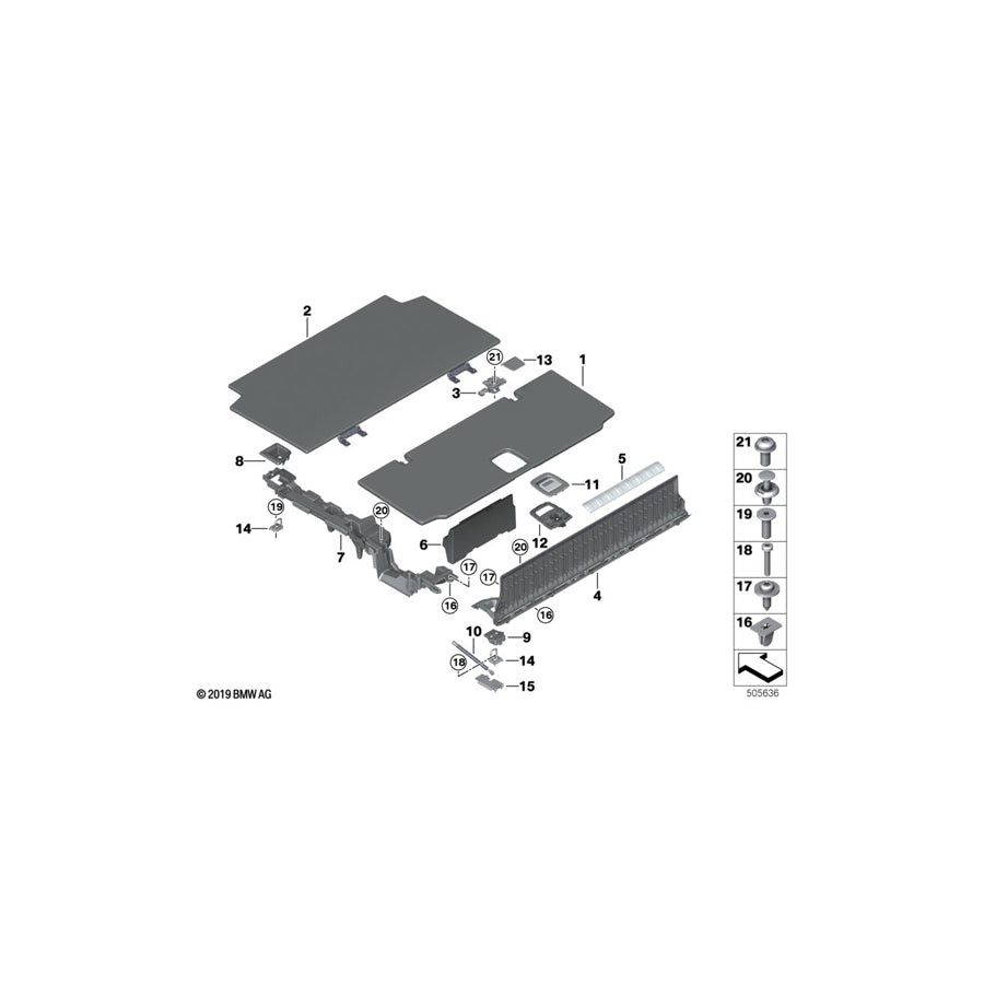 Genuine BMW 51477953896 G05 Cover, Fastening Loop, Front Right SCHWARZ (Inc. X5 45eX) | ML Performance EU