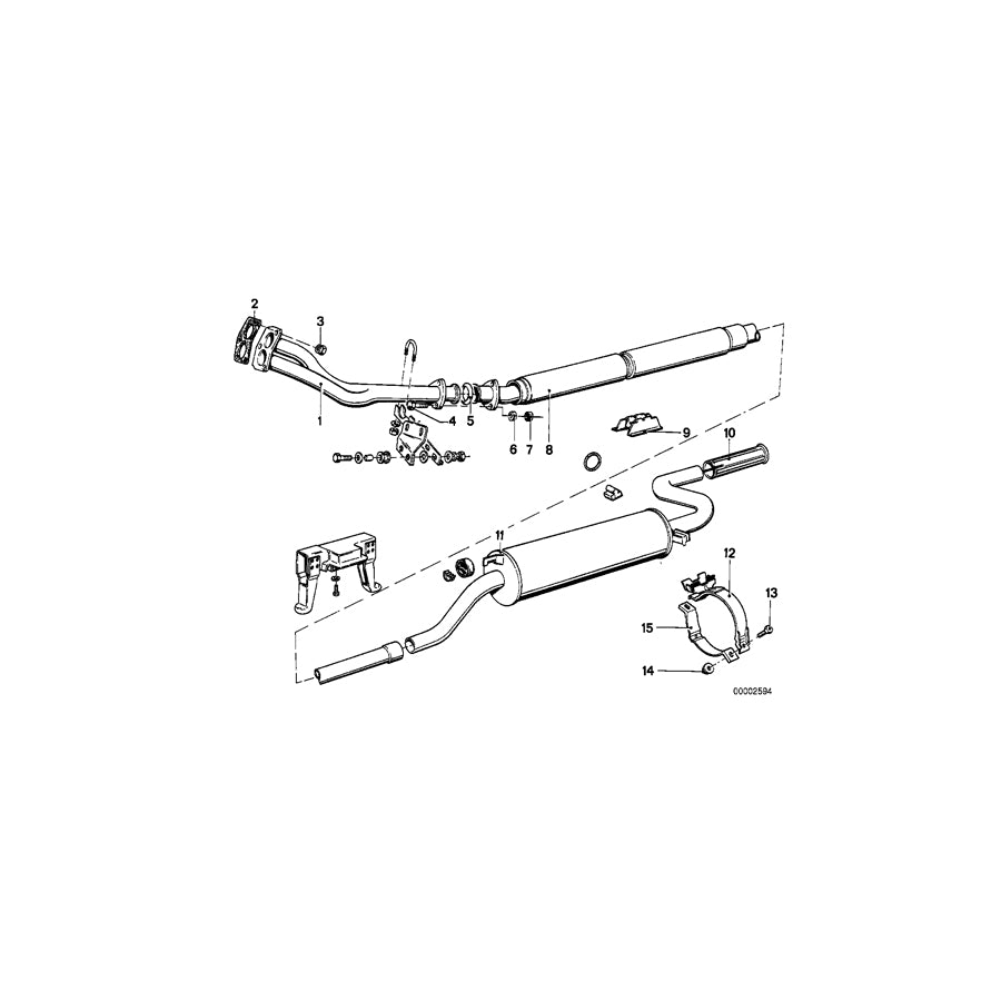 Genuine BMW 18121246456 E12 Rear Muffler (Inc. 520, 518 & 520i) | ML Performance EU Car Parts