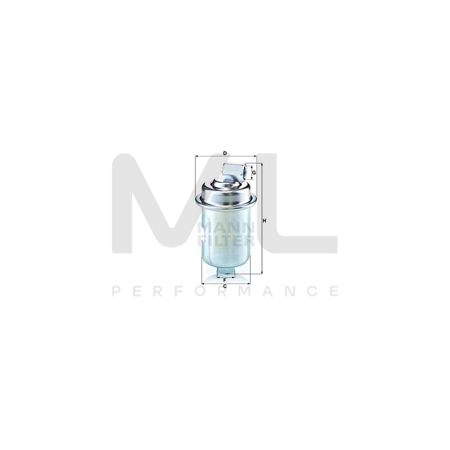 MANN-FILTER WK 614/44 Fuel filter for HYUNDAI Amica / Atoz (MX) In-Line Filter | ML Performance Car Parts