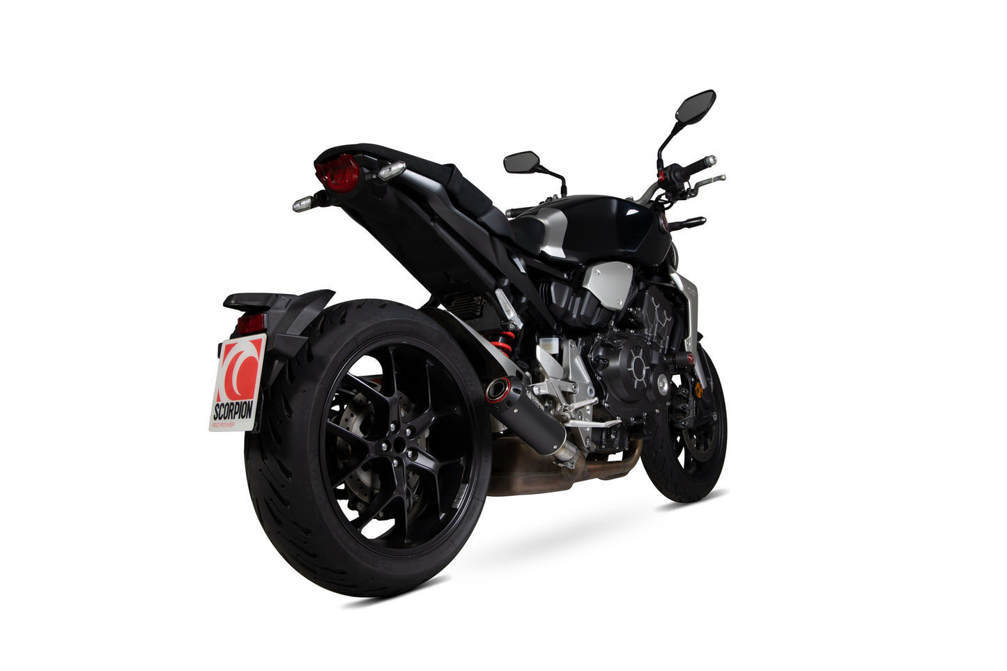 Scorpion PHA187BCER Honda CB1000 R Red Power Slip-On - Black Ceramic Coated Sleeve | ML Performance EU EU