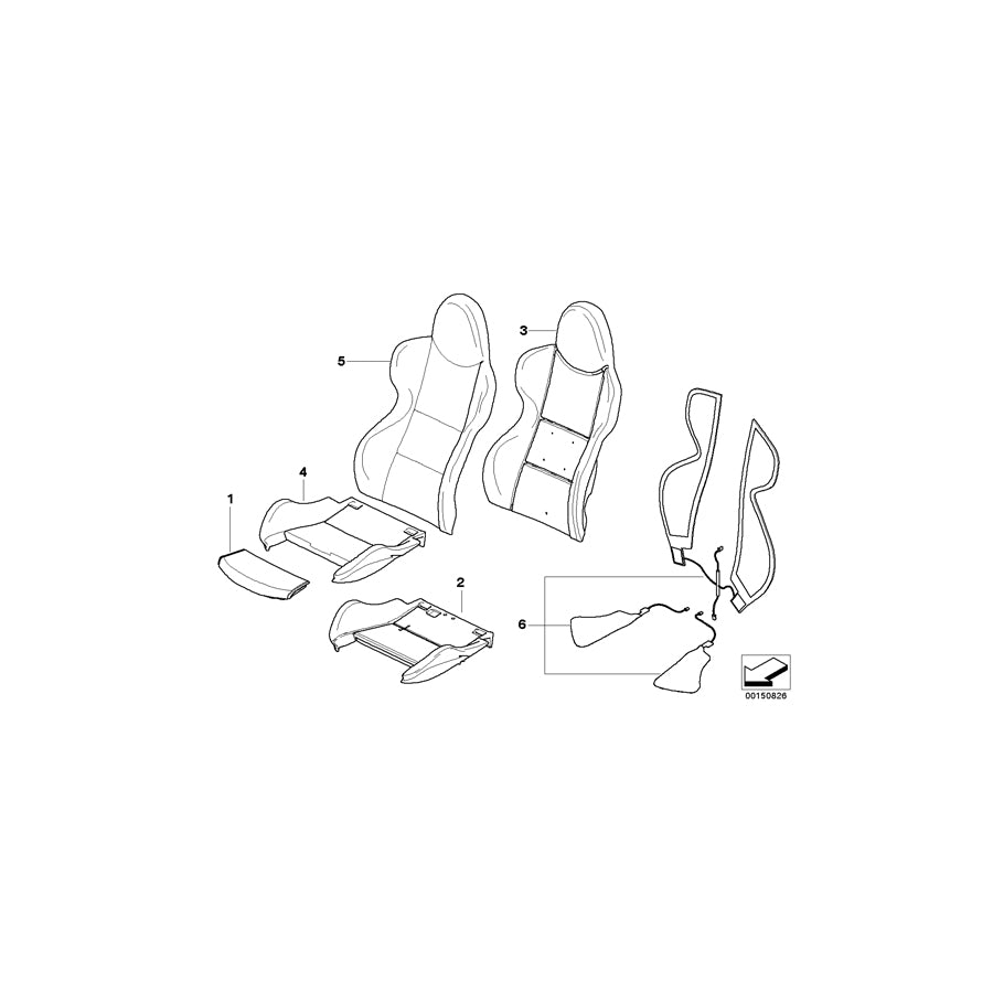 Genuine BMW 52108040453 E85 E86 Seat Cover Leather Left SCHWARZ (Inc. & Z4 M3.2) | ML Performance EU Car Parts