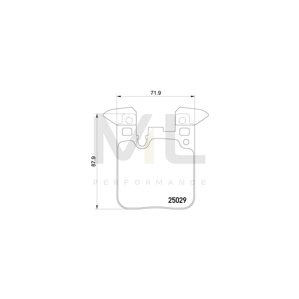 Hella 8DB 355 021-611 Brake Pad Set Prepared For Wear Indicator, With Counterweights | ML Performance Car Parts