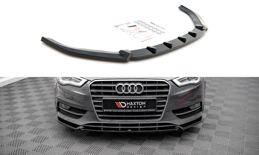Maxton Design AU-A3-8V-FD1T Front Splitter Audi A3 Sportback 8V | ML Performance UK Car Parts