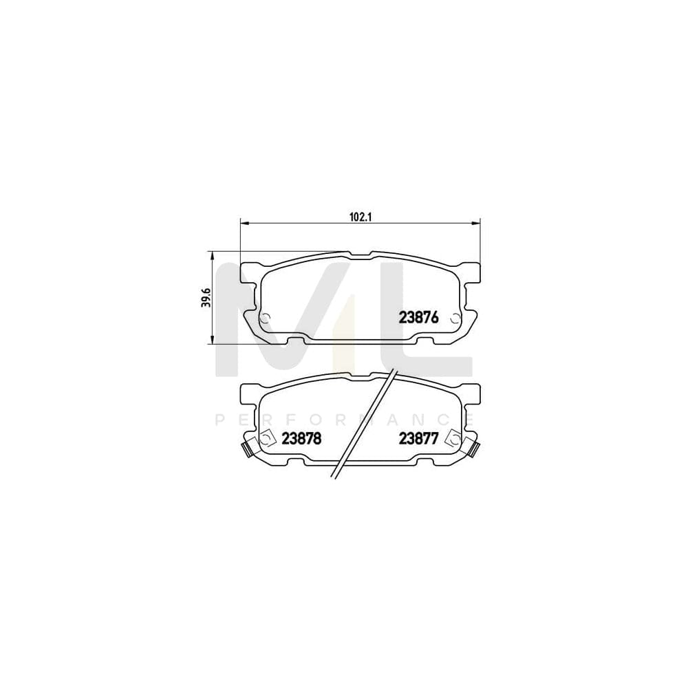 Brembo P 49 030 Brake Pad Set For Mazda Mx-5 Ii (Nb) With Acoustic Wear Warning | ML Performance Car Parts