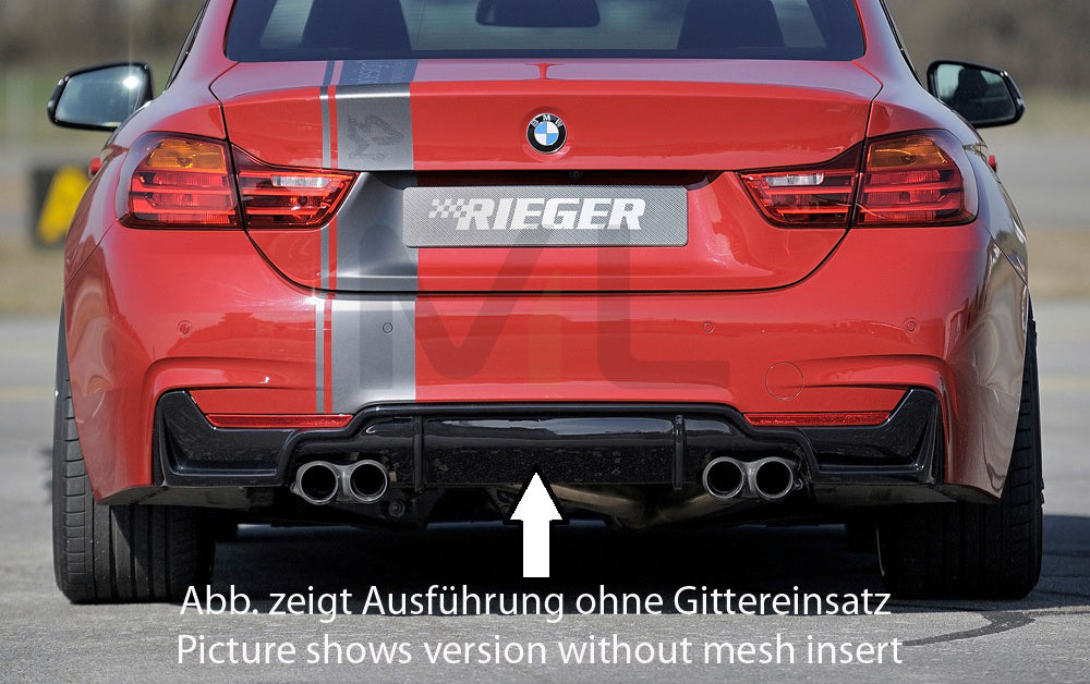 Rieger 00088073 BMW 4 Series F32 F33 F36 Rear Diffuser 1 | ML Performance EU Car Parts