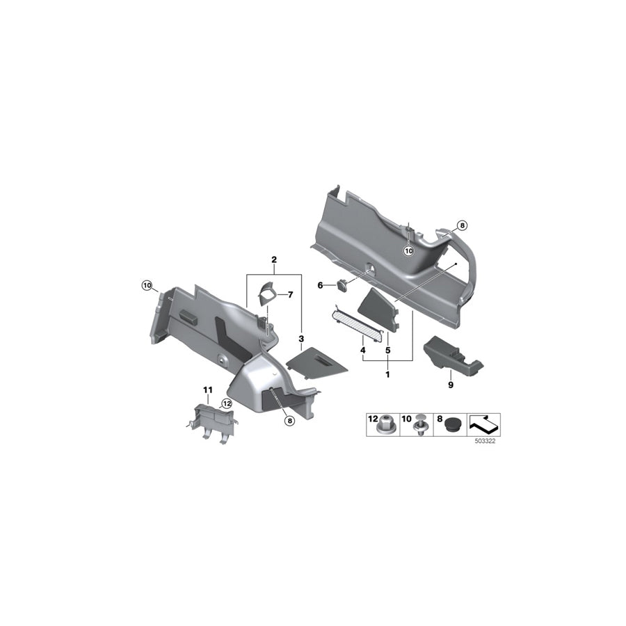 Genuine BMW 51479479618 G15 Service Cover GEPÄCKRAUM (Inc. 840i & 840iX) | ML Performance EU