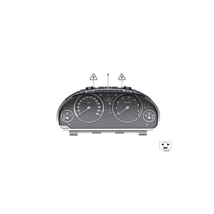 Genuine BMW 62108795122 F06 F04 F13 Instrument Cluster KM/H (Inc. 528iX, X3 35iX & 750LiX 4.4) | ML Performance EU