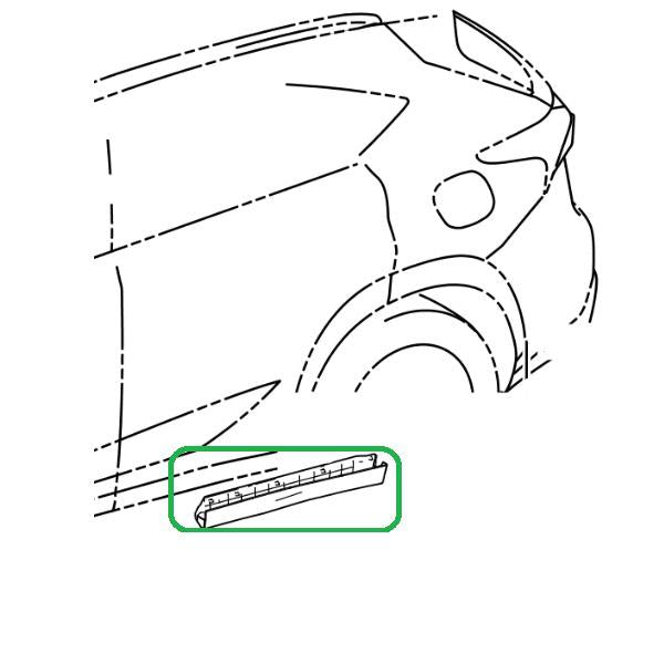Genuine Lexus 75077-78010 NX Phase 1 O/S Rear Door Sill Moulding
