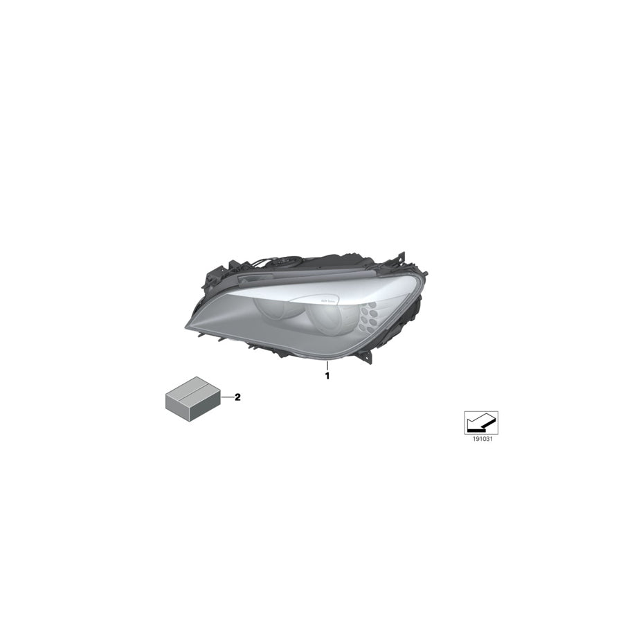 Genuine BMW 63117228423 F01 F04 F02 Ahl-Xenon Headlight, Left (Inc. Alpina B7L, 740i & Alpina B7) | ML Performance EU