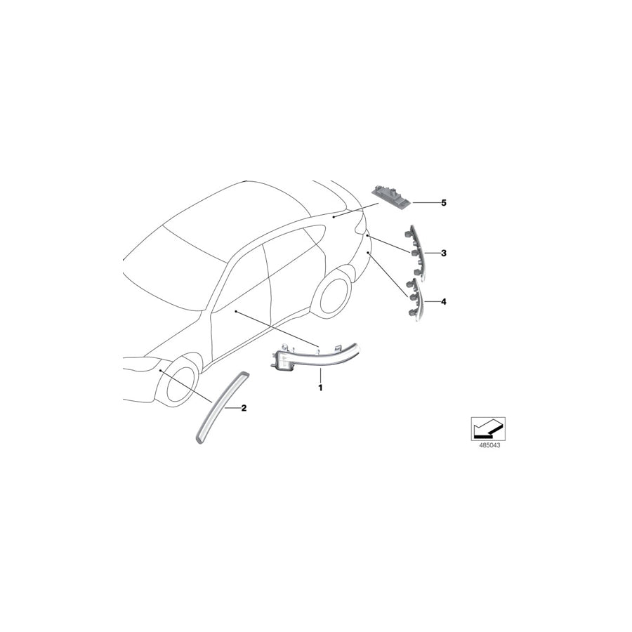 Genuine BMW 63148053175 F39 Reflector, Rear Left (Inc. X2 20d, X2 25iX & X2 20dX) | ML Performance EU