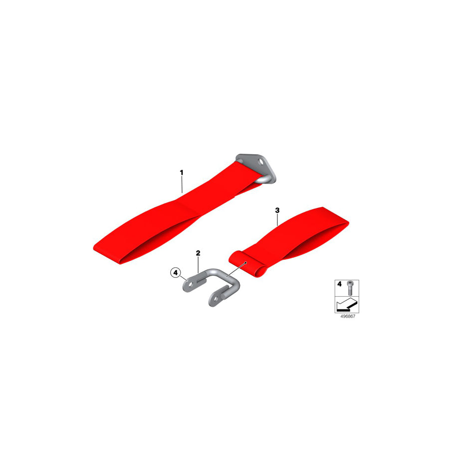 Genuine BMW 72158424676 BMW Towing Hinge HINTEN/REAR (Inc. & M6 GT3) | ML Performance EU Car Parts