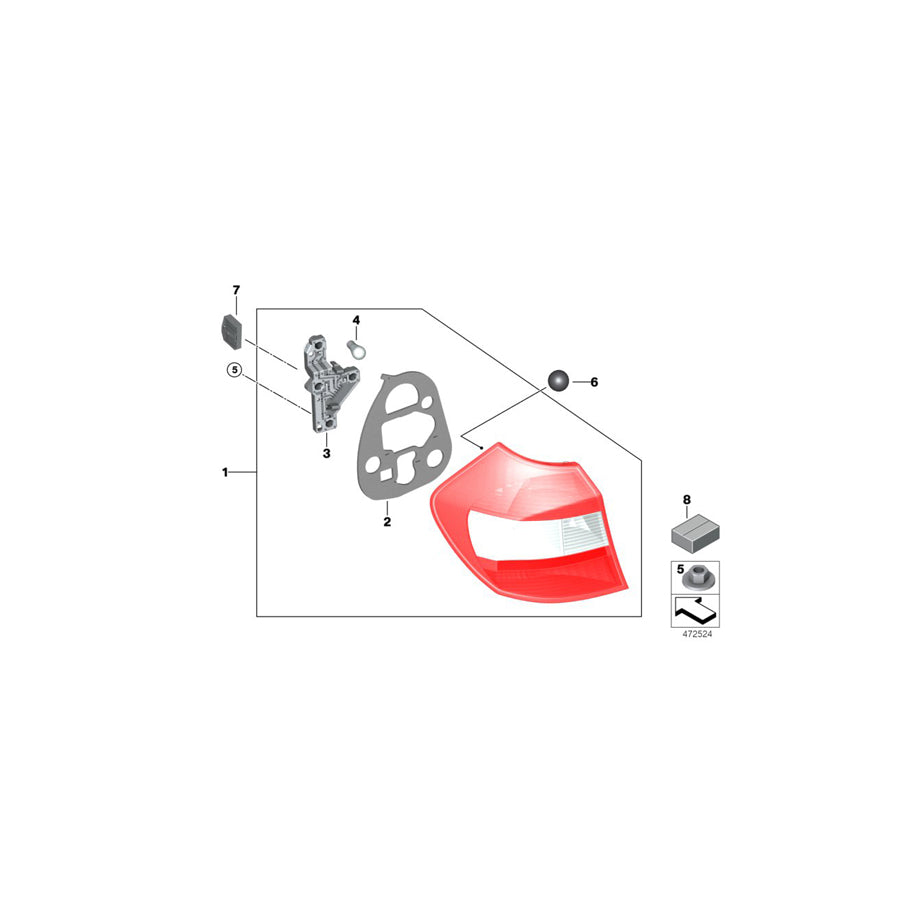 Genuine BMW 63216924501 E87 Tail Light Left (Inc. 118d, 120i & 120d) | ML Performance EU