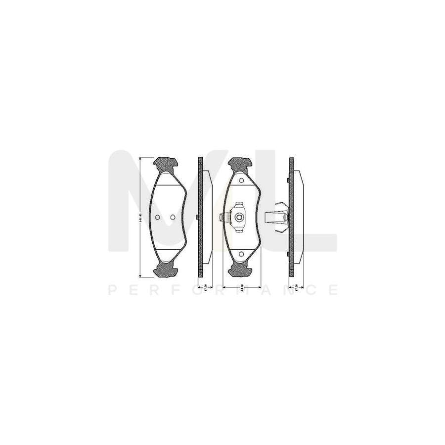 Bosch 0986Tb2160 Brake Pad Set Excl. Wear Warning Contact, With Accessories | ML Performance Car Parts