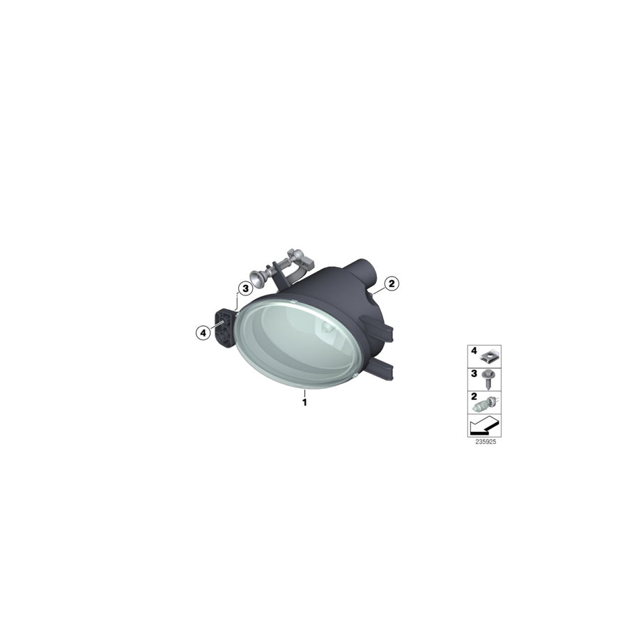 Genuine BMW 63177273448 E82 E88 Fog Lights, Right (Inc. 118d, 128i & 120d) | ML Performance EU