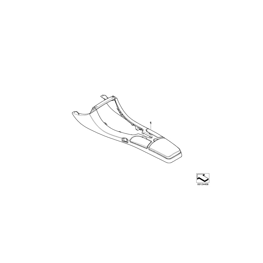 Genuine BMW 51168020630 E52 Center Console, Leather HELLGRAU (Inc. & Z8) | ML Performance EU Car Parts