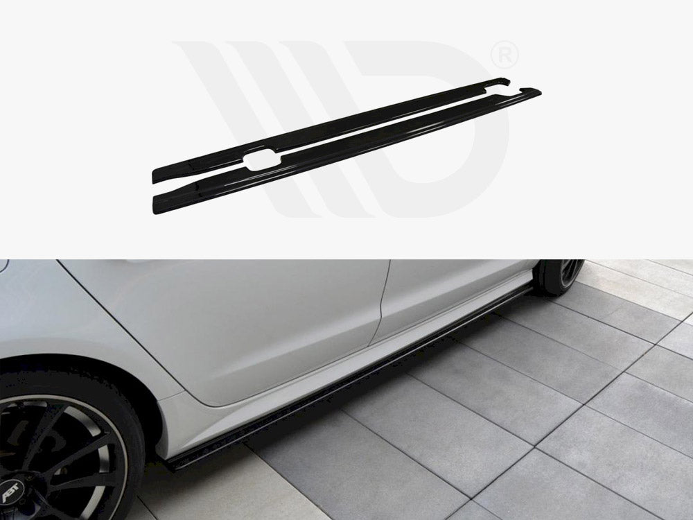 Maxton Design AU-A6-C7F-SLINE-SD1T Side Skirts Diffusers Audi A6 S-line / S6 C7 Fl | ML Performance UK Car Parts