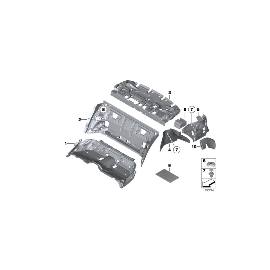 Genuine BMW 51489113351 F01 RR4 Noise Insulation, Wheelhousing, Left (Inc. Alpina B7L, 750LiX 4.0 & 750LdX) | ML Performance EU