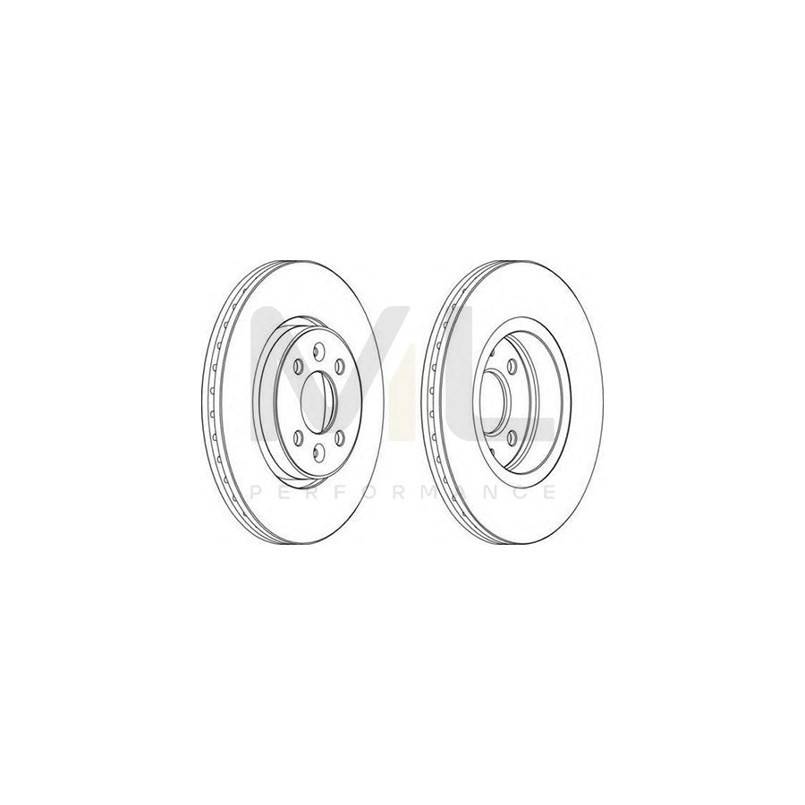 FERODO DDF1124C-1 Brake Disc Vented, Coated, with bolts/screws | ML Performance Car Parts