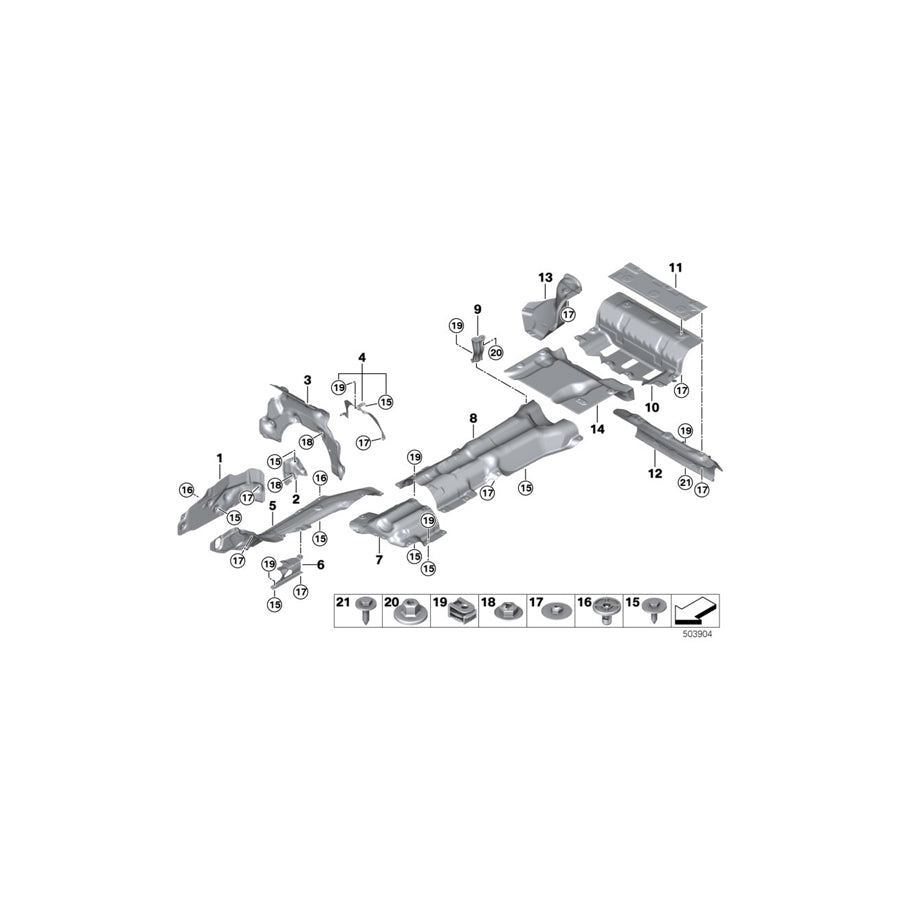 Genuine BMW 51488079984 F91 F93 F92 Heat Insulat.F.Luggage Comp.Floor Front (Inc. M8) | ML Performance EU