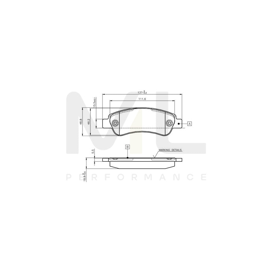 Bosch 0986Tb2977 Brake Pad Set Excl. Wear Warning Contact, With Bolts, With Accessories | ML Performance Car Parts