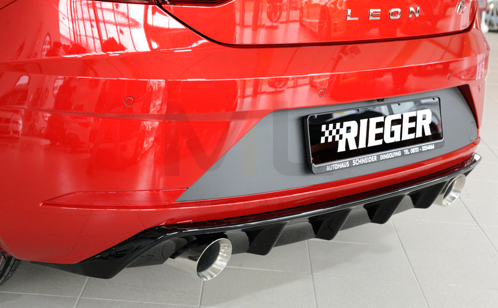 Rieger 00088133 SEAT 5F Leon FR Rear Diffuser 2 | ML Performance EU Car Parts