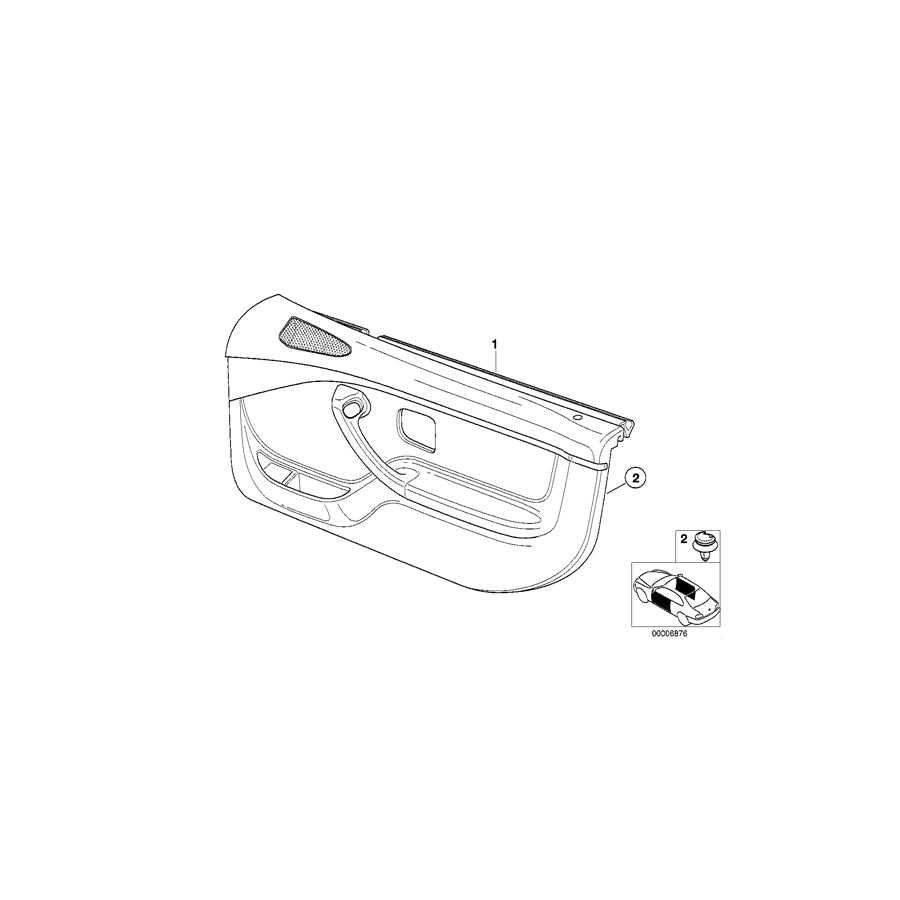 Genuine BMW 51417029068 E36 Door Trim Panel, Front Right / Airbag Q8SN BEIGE (Inc. & Z3 3.0i) | ML Performance EU Car Parts