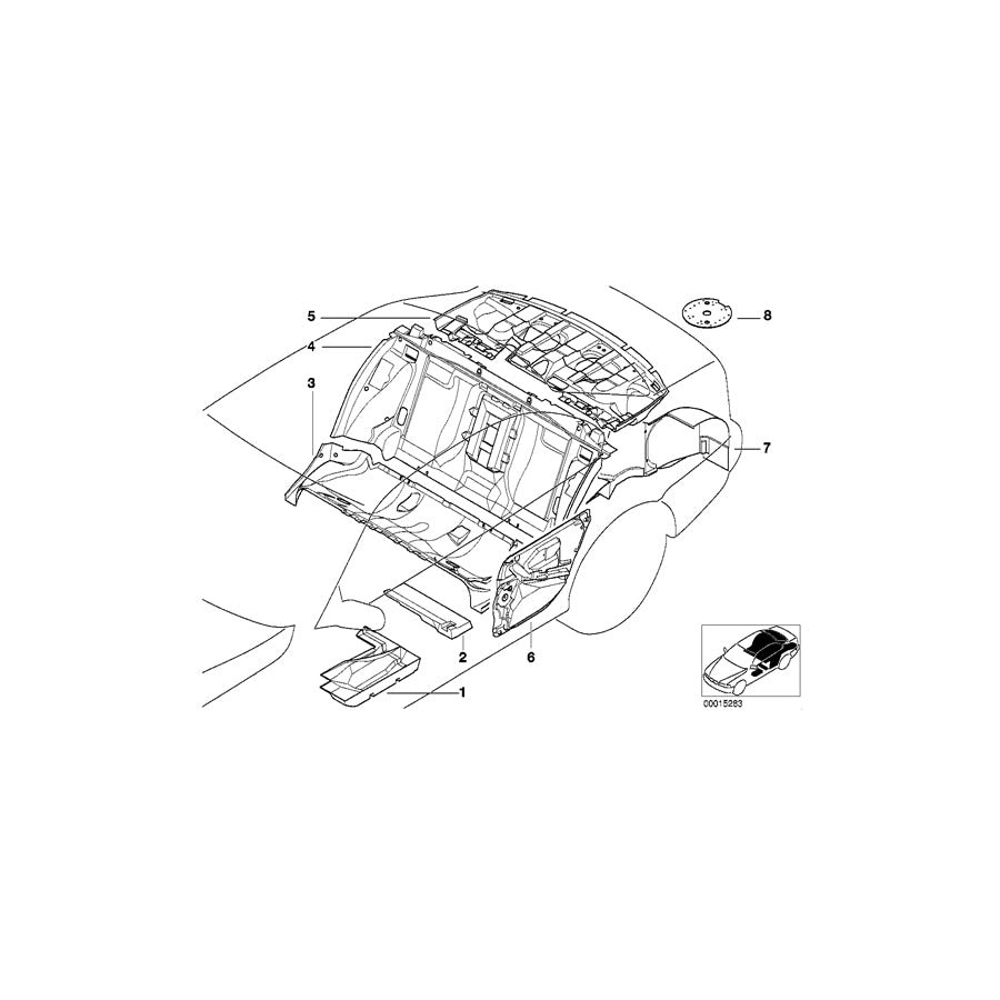 Genuine BMW 51488167678 E39 Sound Insulating Wheel Housing Rear Rig. (Inc. 540iP, 530d & 540i) | ML Performance EU Car Parts