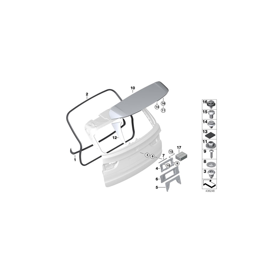 Genuine BMW 51627304605 Tail Fin, Left SCHWARZ (Inc. X5 35i, X5 35iX & X5 28iX) | ML Performance EU