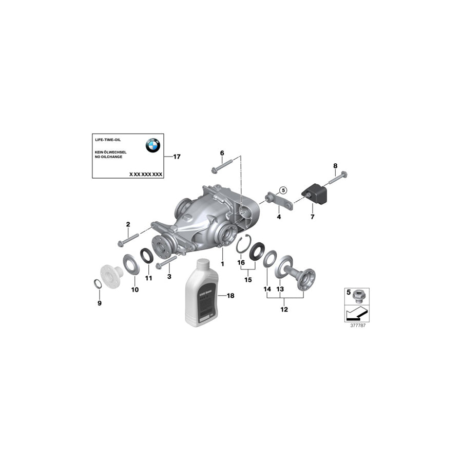 Genuine BMW 33107566186 E84 E92 Exch. Final Drive I=3,23 (Inc. 320xd, 325xi & 330xi) | ML Performance EU Car Parts