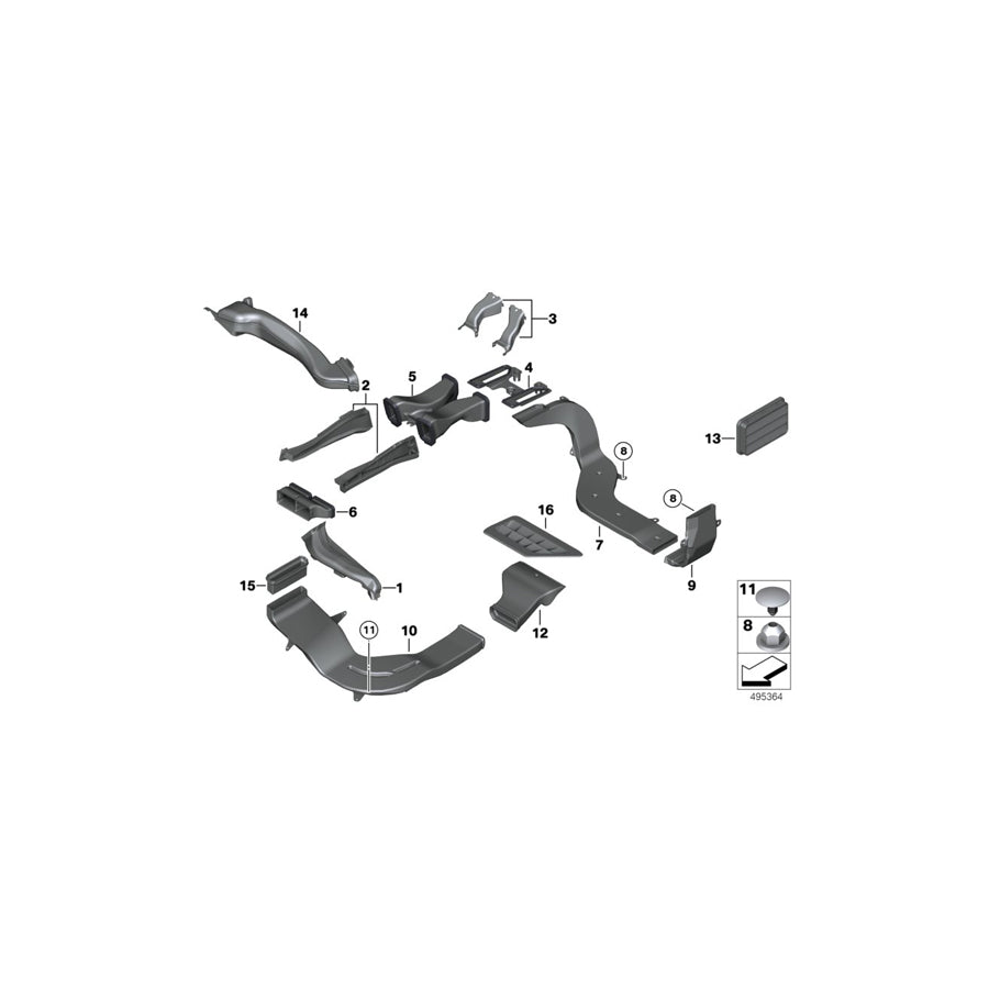 Genuine BMW 64229112137 F03 F04 Cold Air Duct Left (Inc. 750LiX 4.0, Hybrid 5 & 740LiX) | ML Performance EU