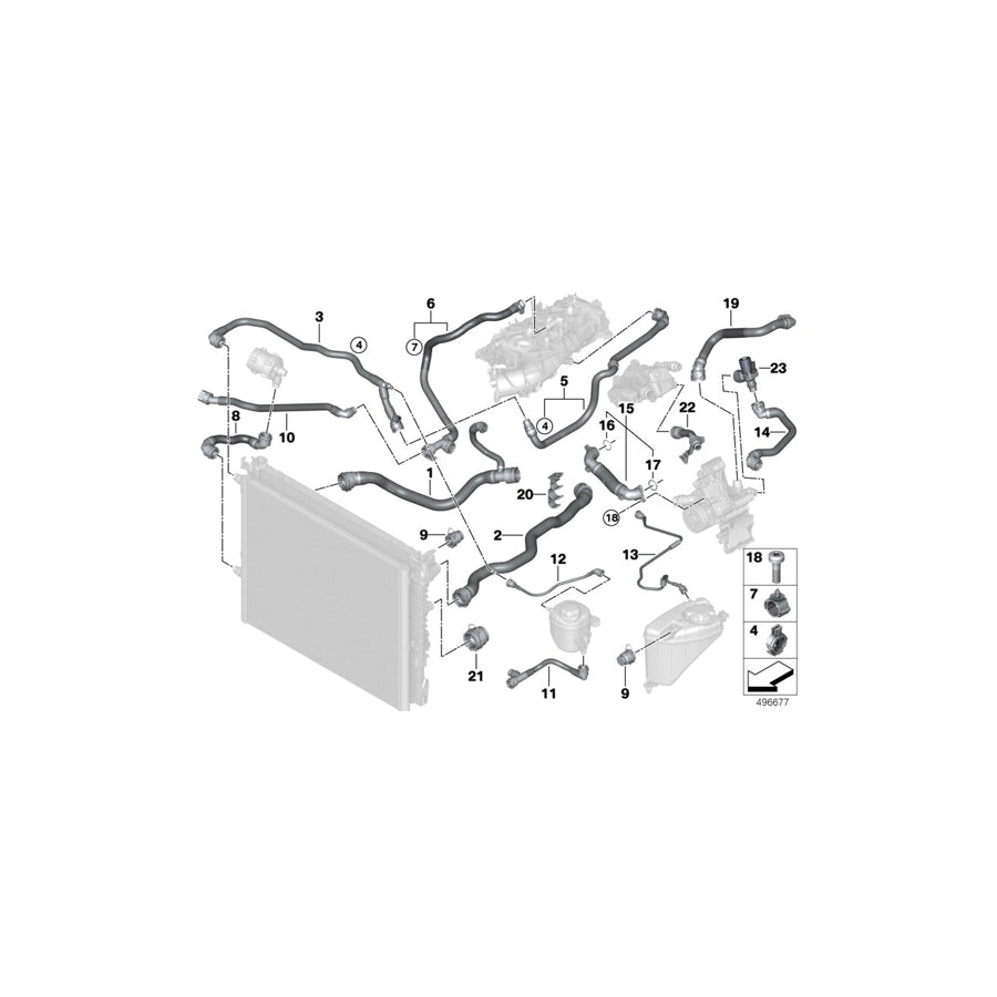 Genuine BMW 17128678494 G32 G30 G12 Hose, Cylinder Head-Expansion Tank (Inc. 530i, 730i & 730Li) | ML Performance EU